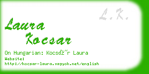laura kocsar business card